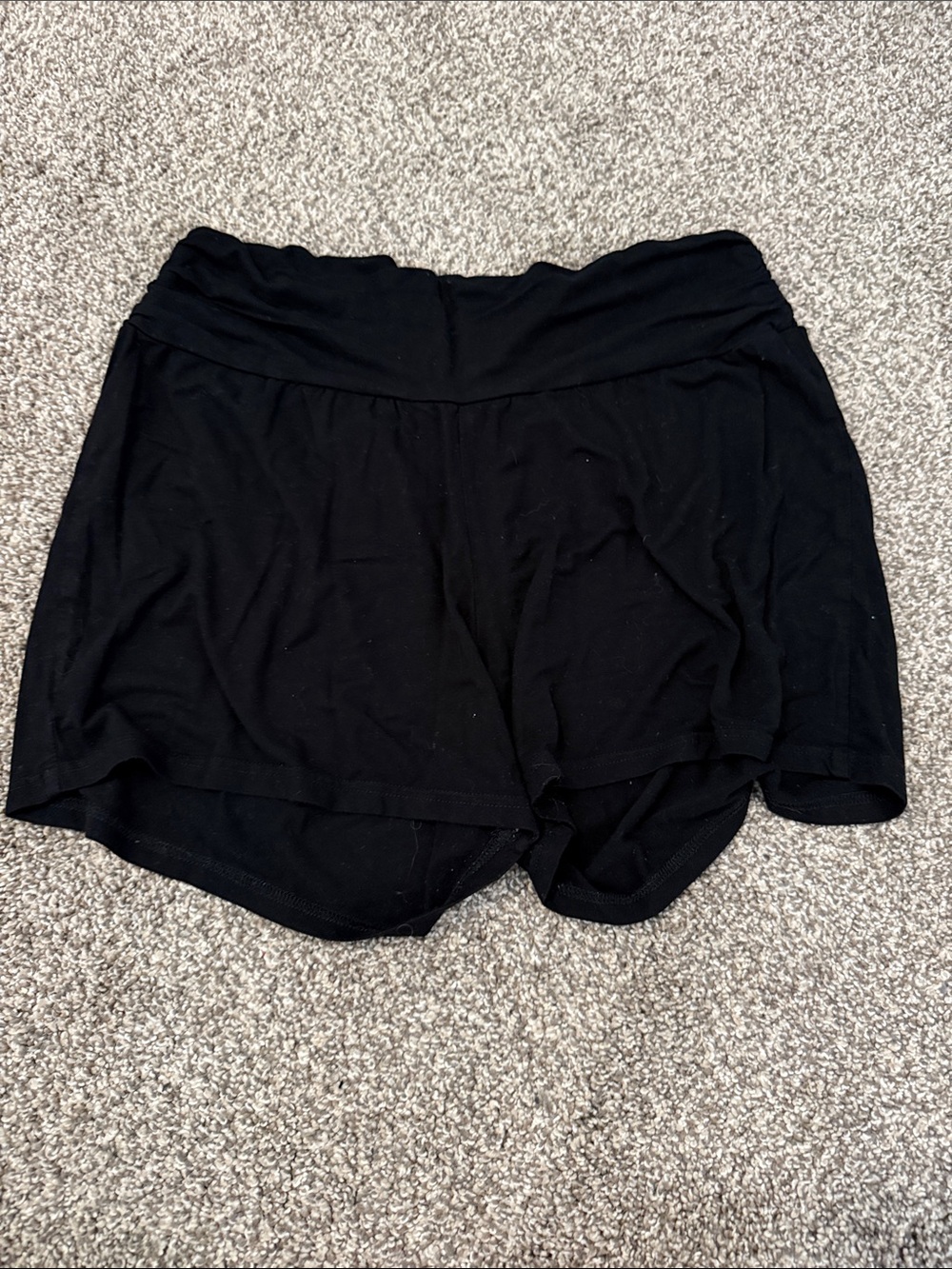 Women's Maternity Black Pull-On Shorts